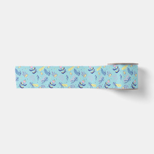 Lazo De Raso Cinta con estampado floral acuático