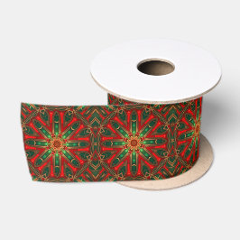 Lazo De Raso Cinta con patrón de vidrio emplomado ornamentado