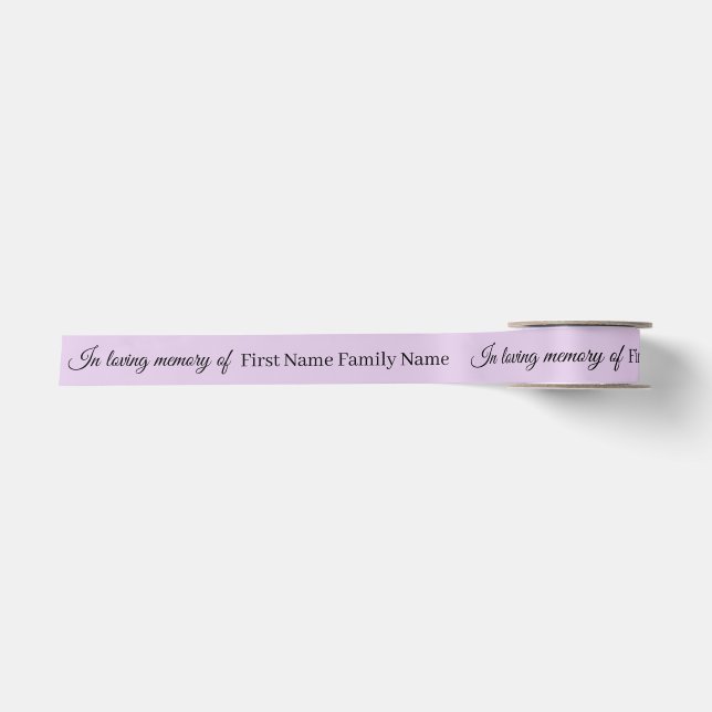 Lazo De Raso Cinta conmemorativa morada pastel (Anverso)