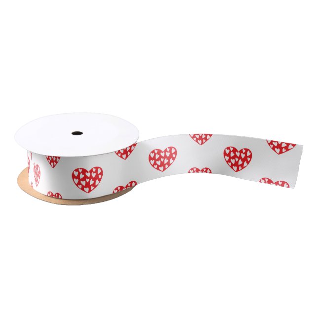 Lazo De Raso Cinta Cute Red Hearts (Carrete)