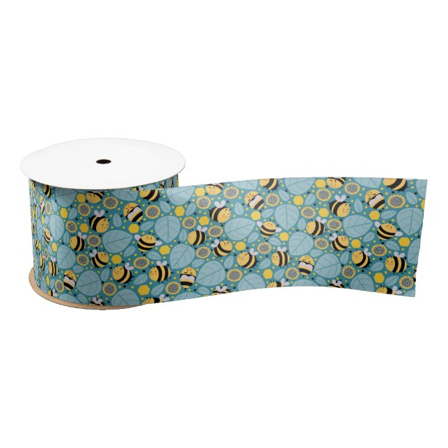 Lazo De Raso Cinta de Abeja Melífera Adorable (Carrete)