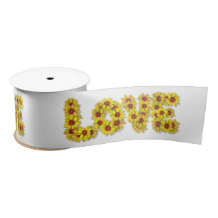 Lazo De Raso Cinta de amor de girasol