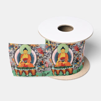 Lazo De Raso Cinta de Buda Shakyamuni, grande, Tíbet / Nepal