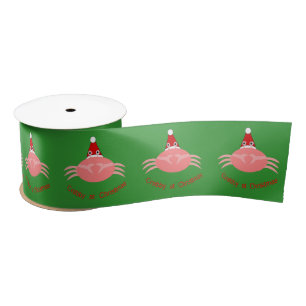 Lazo De Raso Cinta de cangrejo navidades