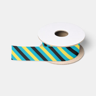 Lazo De Raso Cinta de color azul, negro y amarillo