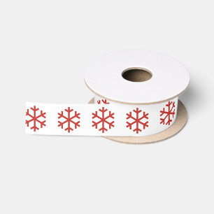 Lazo De Raso Cinta de copas de nieve para navidades