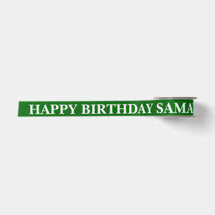 Lazo De Raso Cinta de Cumpleaños de Amor Verde