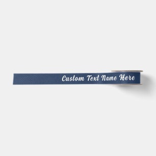 Lazo De Raso Cinta de Denim Falso con Texto Personalizado