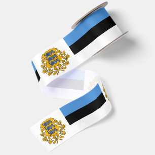 Lazo De Raso Cinta de Estonia, Emblema, patriótico, Bandera de 
