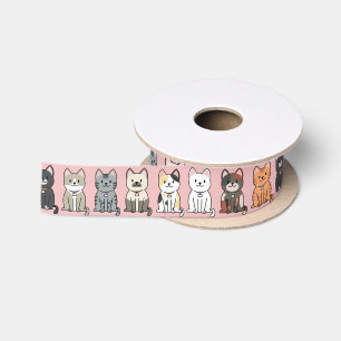 Lazo De Raso Cinta de grosgrain de línea de gato