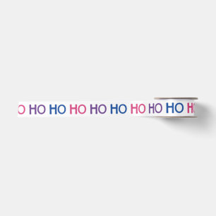 Lazo De Raso Cinta de Ho Ho Ho del Orgullo Bi