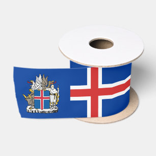 Lazo De Raso Cinta de Islandia, Emblema, patriótico, Bandera de