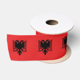 Lazo De Raso cinta de la bandera albanesa, patriotas de Albania