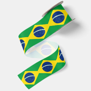 Lazo De Raso cinta de la bandera brasileña, patriotas de Brasil
