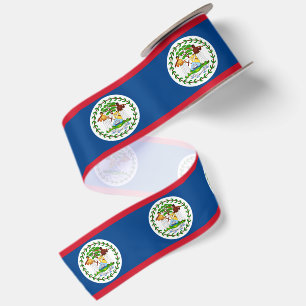 Lazo De Raso cinta de la bandera de Belice, patriotas de Belice