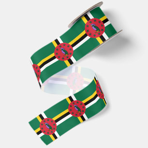 Lazo De Raso cinta de la bandera de Dominica, patriotas de Domi