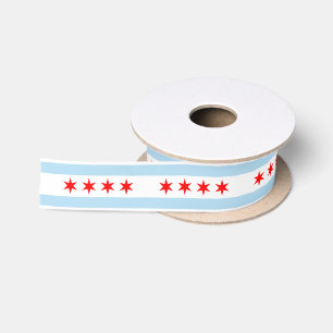 Lazo De Raso cinta de la bandera de la ciudad de Chicago, EE. U