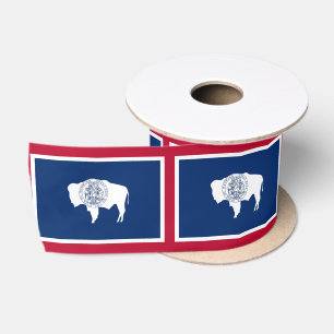 Lazo De Raso Cinta de la bandera de Wyoming, América, moda EE. 