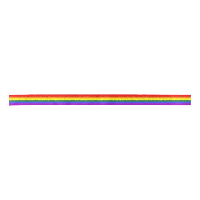 Lazo De Raso Cinta de la bandera LGBT+ (Anverso)