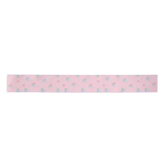 Lazo De Raso Cinta de la cadena floral rosa y azul