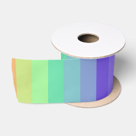 Lazo De Raso Cinta de la franja arcoiris del Pastel brillante