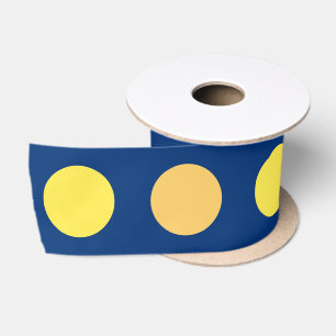 Lazo De Raso Cinta de lunares linda en amarillo, naranja y azul