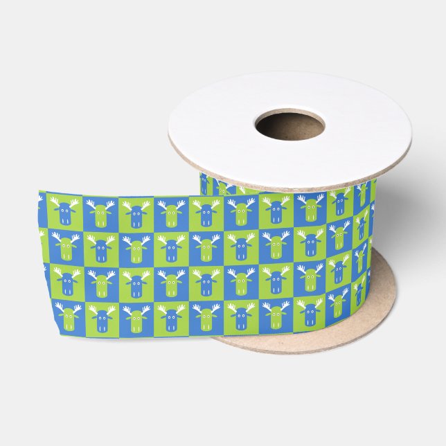 Lazo De Raso Cinta de Moose Head Pop Art (Carrete)