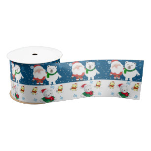 Lazo De Raso Cinta de Navidad, Santa