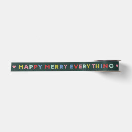 Lazo De Raso Cinta de Navidad Todo Feliz Alegre