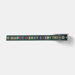 Lazo De Raso Cinta de Navidad Todo Feliz Alegre