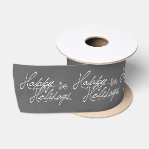 Lazo De Raso Cinta de Navidades de color de Snowflake Happy Hol