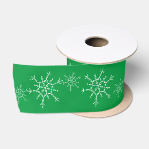 Lazo De Raso Cinta de Navidades de color Personalizado de copos