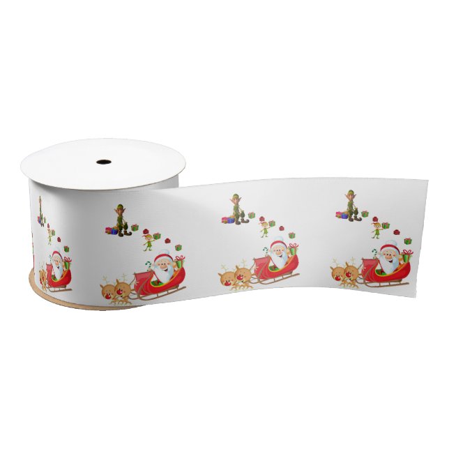 Lazo De Raso Cinta de navidades, Elf (Carrete)