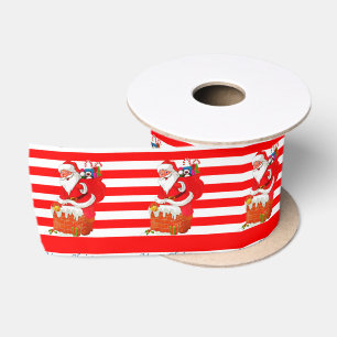 Lazo De Raso Cinta de navidades, Santa
