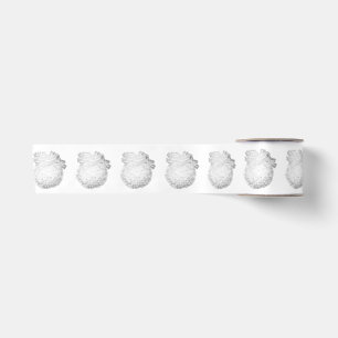 Lazo De Raso Cinta de nombres de ornamentos de copos de nieve b
