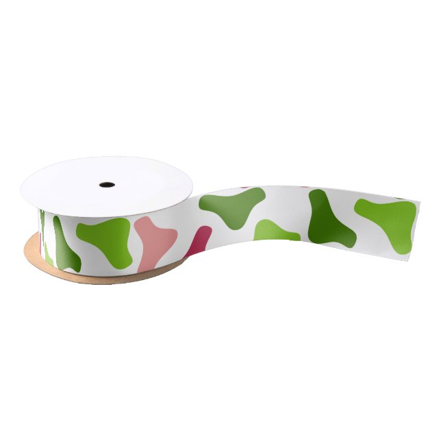 Lazo De Raso Cinta de patrón simple boomerang tropical (Carrete)
