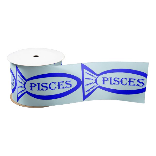 Lazo De Raso Cinta de Pisces Star Sign Fish (Carrete)