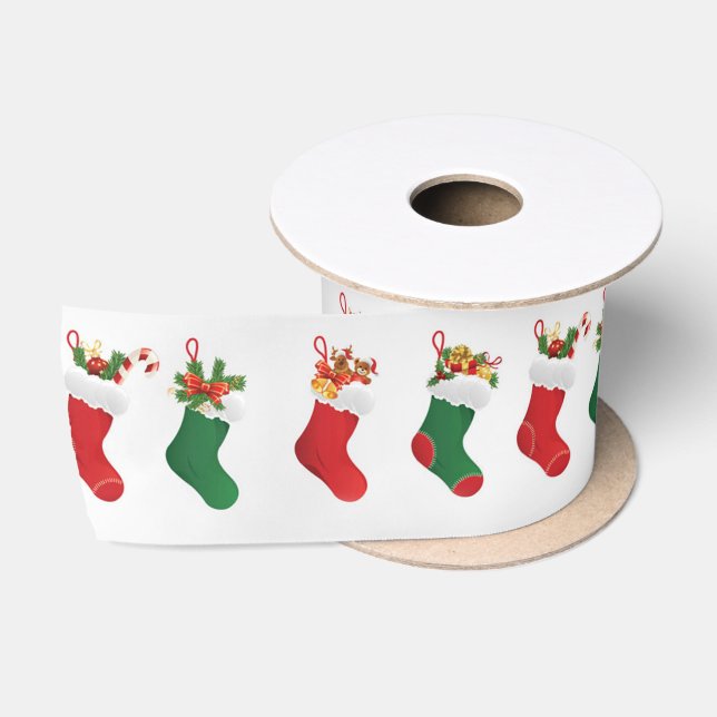 Lazo De Raso Cinta de raso/Calcetines de Navidad (Carrete)