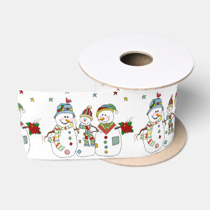 Lazo De Raso Cinta de raso/Muñecos de nieve