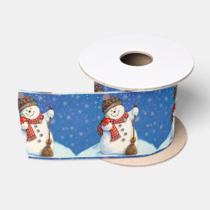 Lazo De Raso Cinta de raso/Muñecos de nieve