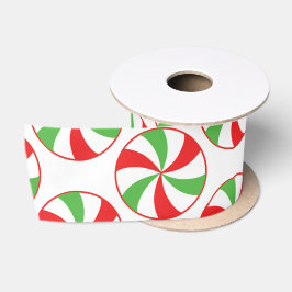 Lazo De Raso Cinta de regalo de caramelo verde y rojo de Navida