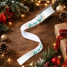 Lazo De Raso Cinta de Regalo de Navidad Ho Ho Ho