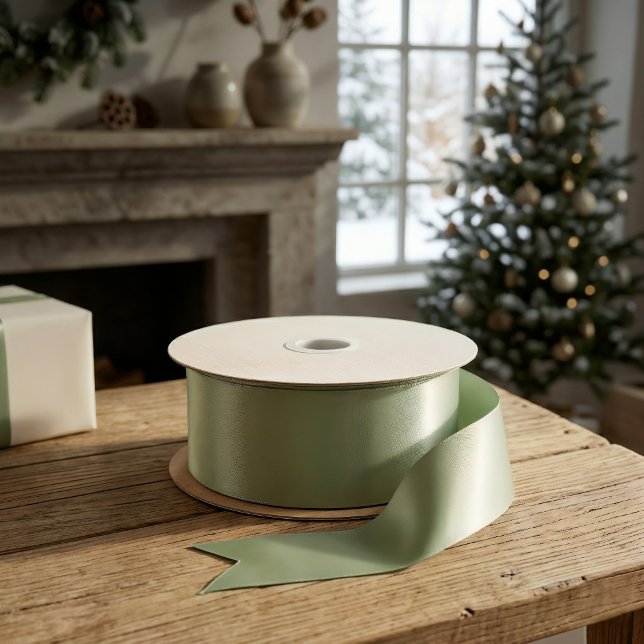 Lazo De Raso Cinta de regalo de Navidad verde salvia (Subido por el creador)