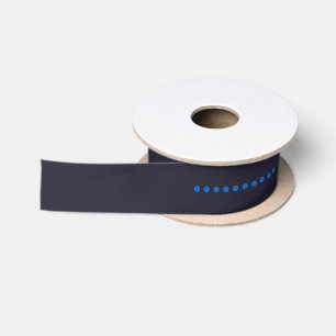 Lazo De Raso Cinta de regalo de satén azul navy con lunares azu