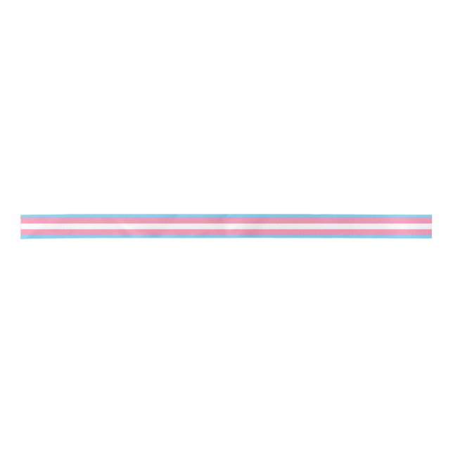 Lazo De Raso Cinta de satén de bandera trans (Anverso)