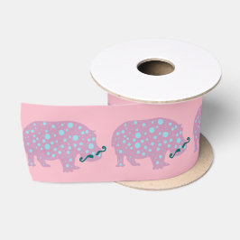 Lazo De Raso Cinta de satén de Girlie del Hippopotamus, carrete