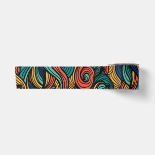 Lazo De Raso Cinta de Satén de Onda Paisley Retro