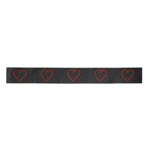 Lazo De Raso Cinta de Satén de San Valentín Corazón Rojo Brilla