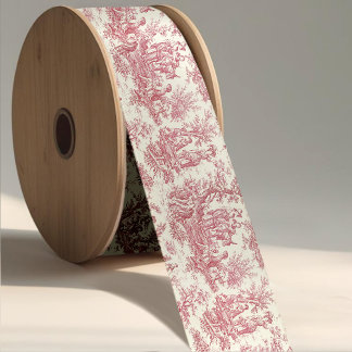 Lazo De Raso Cinta de satén de toile roja vintage elegante