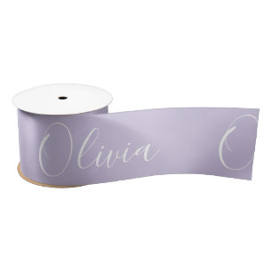 Lazo De Raso Cinta de satén elegante personalizada con lavanda